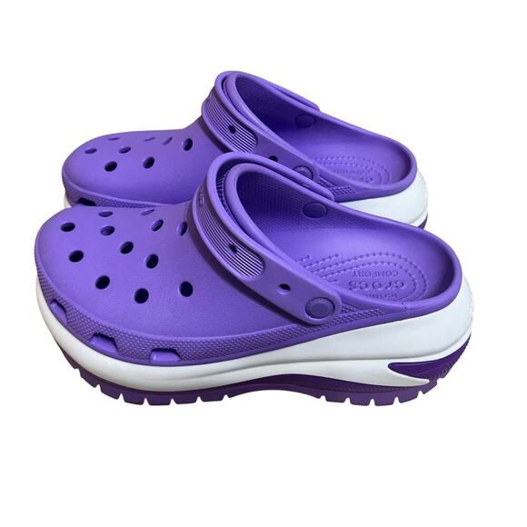 Crocs Classic Mega Crush Clog Womens Size 10 Purple Platform Unisex Mens size 8 - Picture 5 of 8